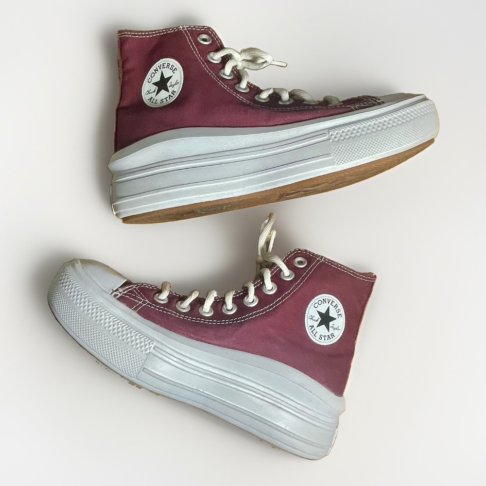 Converse Chuck Taylor All Star Platform High Top womens 6 Canvas Beetroot Red